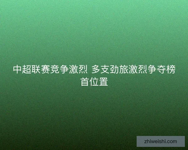 中超联赛竞争激烈 多支劲旅激烈争夺榜首位置